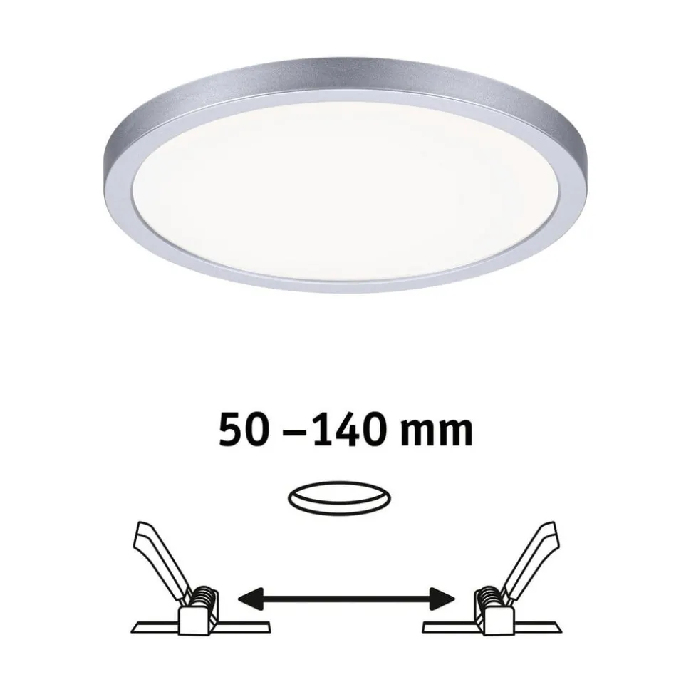 Paulmann LED-panel Areo 4.000 K rund krom 17,5cm