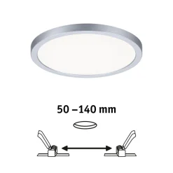 Paulmann LED-panel Areo 4.000 K rund krom 17,5cm