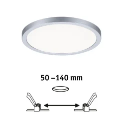 Paulmann LED-panel Areo 4.000 K rund krom 17,5cm