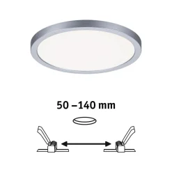 Paulmann LED-panel Areo 4.000 K rund krom 17,5cm