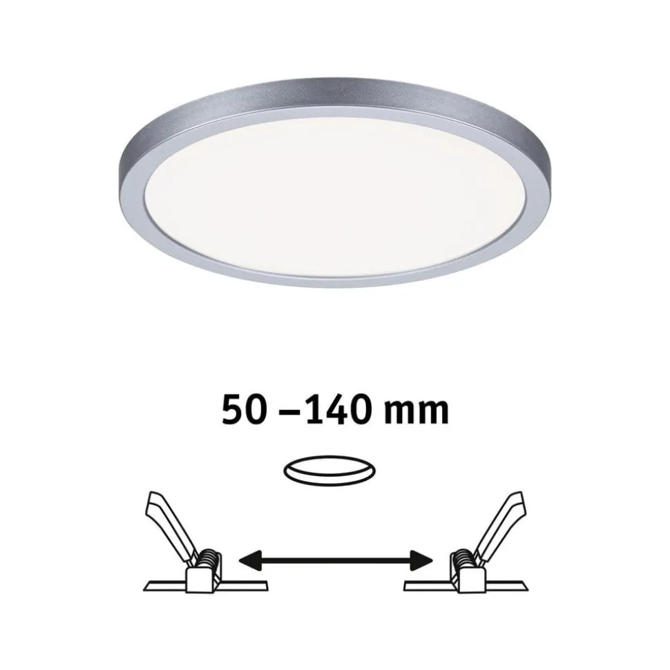 Paulmann LED-panel Areo 4.000 K rund krom 17,5cm