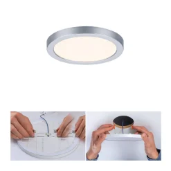 Paulmann LED-panel Areo 3.000 K rund krom 11,8cm