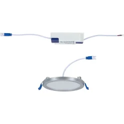 Paulmann LED-panel Areo 3.000 K rund krom 11,8cm