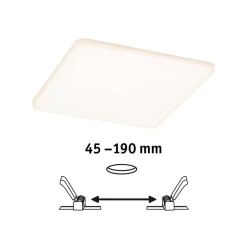 Paulmann LED-panel Veluna 3.000K kantet, 18,5cm