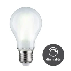 Paulmann LED-pære E27 9 W 6.500 K, mat, kan dæmpes