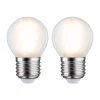 Paulmann LED-pære E27 5 W 2.700 K mat, 2 stk.