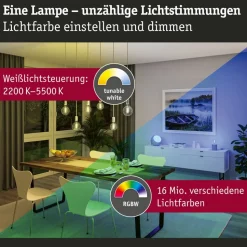 Paulmann LED-pære ZigBee E27 6,3W RGBW dim guld