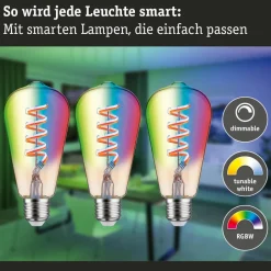 Paulmann LED-Rustika ZigBee E27 6,3W RGBW guld 3er
