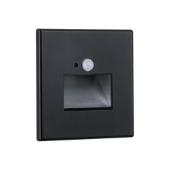 Paulmann LED-sensor-vægindbygningslampe Edge Quadro sort 8 cm