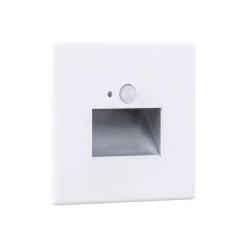 Paulmann LED-sensor-vægindbygningslampe Edge Quadro, hvid 8x8 cm