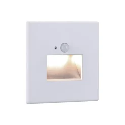 Paulmann LED-sensor-vægindbygningslampe Edge Quadro, hvid 8x8 cm