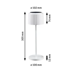 Paulmann LED-solcellelampe Else, hvid, IP44, dæmpbar