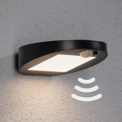 Paulmann LED-solcellelampe til udendørs væglampe Ryse, antracit