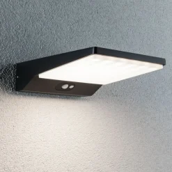 Paulmann LED solcelle-væglampe Ronas, sensor, dybde 25