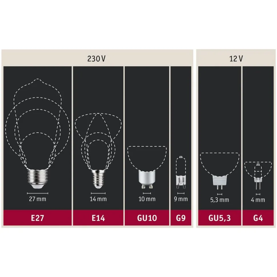 Paulmann LED stearinlys E14 5W glødetråd dæmpbar