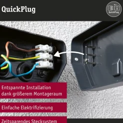 Paulmann LED udendørs væglampe Azalena, sensor, antracit