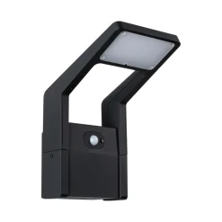 Paulmann LED udendørs væglampe Juntea, aluminium, antracit, sensor