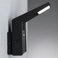 Paulmann LED udendørs væglampe Juntea, aluminium, antracit, sensor