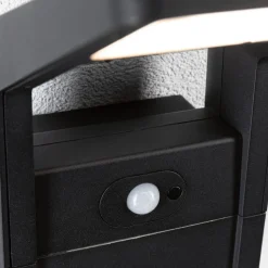 Paulmann LED udendørs væglampe Juntea, aluminium, antracit, sensor