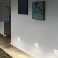 Paulmann LED-vægindbygningslampe EDGE, hvid