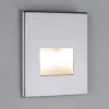 Paulmann LED-vægindbygningslampe EDGE, krom mat