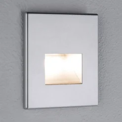 Paulmann LED-vægindbygningslampe EDGE, krom mat