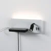 Paulmann LED-væglampe Serra, venstre, USB-C, hvid/sort