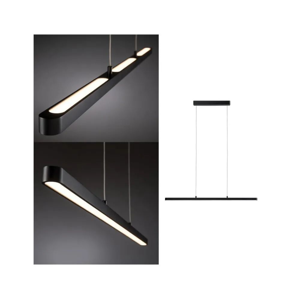 Paulmann Lento LED-pendel sort dæmpbar Up-&Downlight