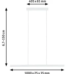 Paulmann Lento LED-pendel ZigBee CCT dim hvid
