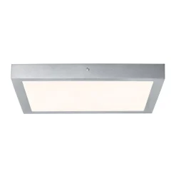 Paulmann Lunar LED-panel, kantet, krom, 40x40cm