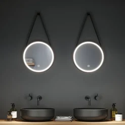 Paulmann Miro LED-hængespejl CCT Ø40cm Framelight