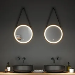 Paulmann Miro LED-hængespejl CCT Ø40cm Framelight