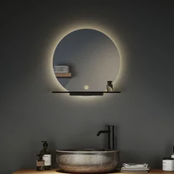 Paulmann Miro LED-vægspejl CCT Ø50cm Baggrundsbelysning