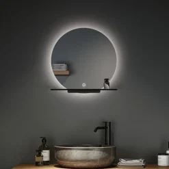 Paulmann Miro LED-vægspejl CCT Ø50cm Baggrundsbelysning