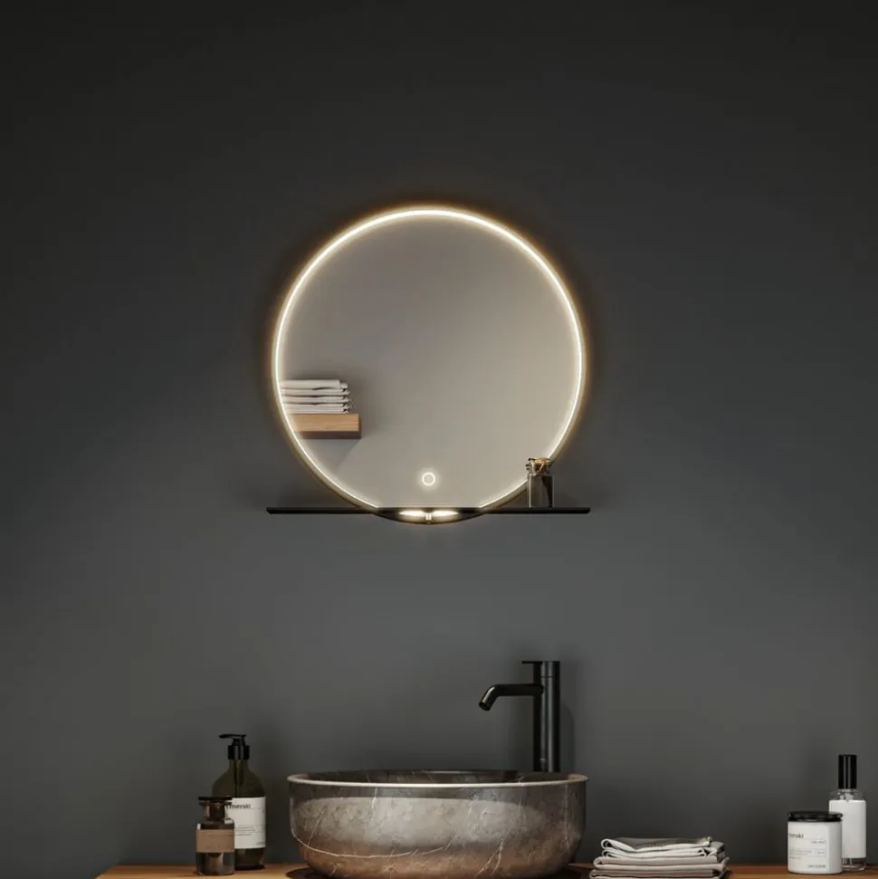 Paulmann Miro LED-vægspejl CCT Ø50cm Framelight