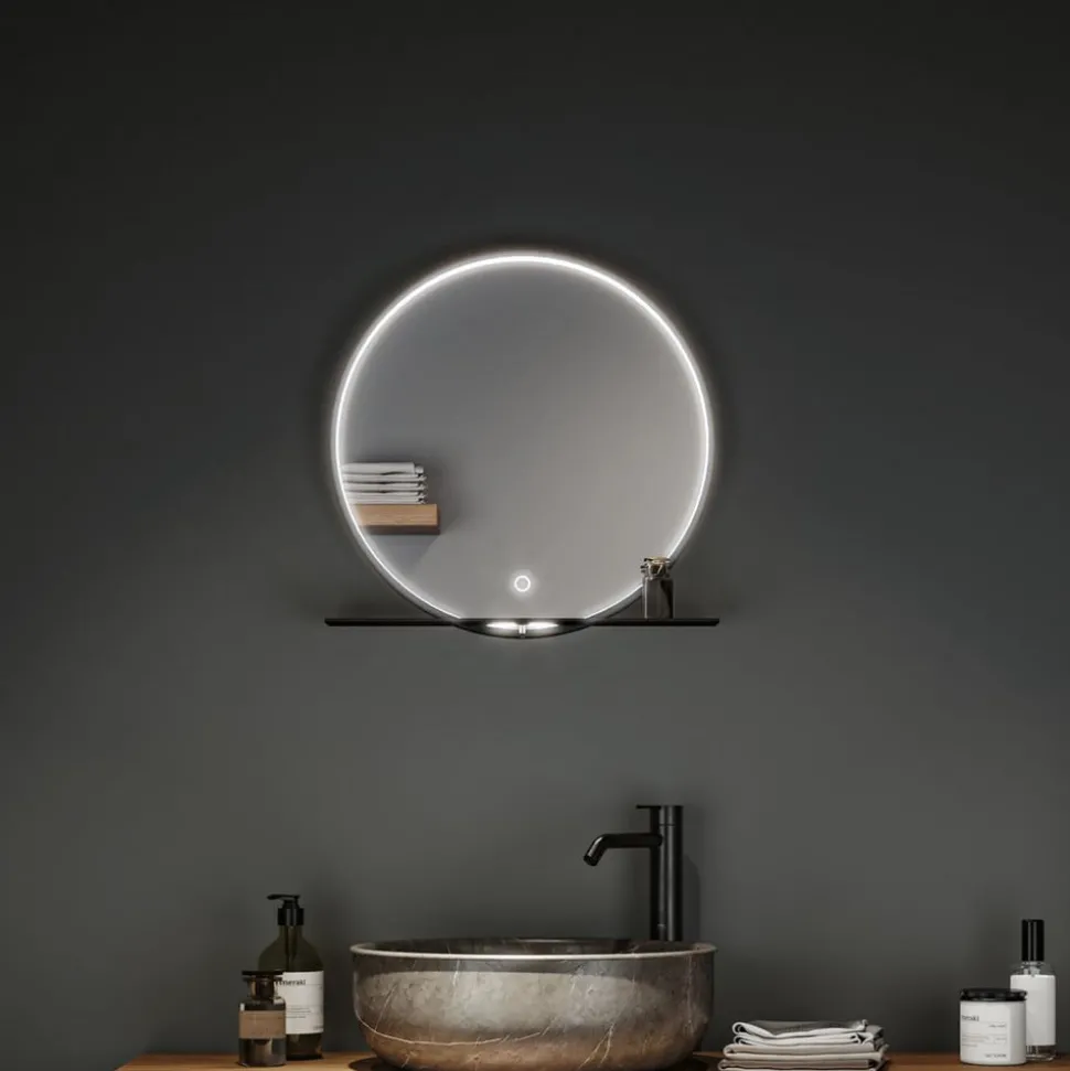 Paulmann Miro LED-vægspejl CCT Ø50cm Framelight