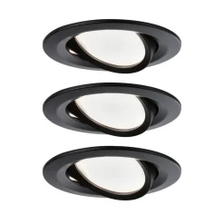 Paulmann Nova Coin 3x rund dæmpbar/svingbar sort