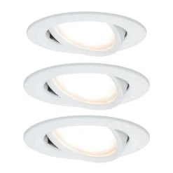 Paulmann Nova LED-indbygningsspot 3 stk. drejelig, hvid