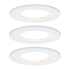 Paulmann Nova LED indbygningslampe 3stk. stiv hvid