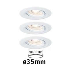 Paulmann Nova mini indb.-spot 3 stk. vipbar hvid