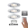Paulmann Nova mini Plus LED easydim, 3 stk.,alu