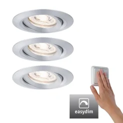 Paulmann Nova mini Plus LED easydim, 3 stk.,alu