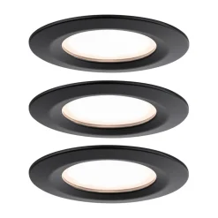 Paulmann Nova Plus Coin 3 stk IP44 2.700K sort