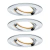 Paulmann Nova Plus LED-spot, 3 stk, rundt, krom