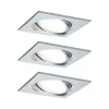 Paulmann Nova Plus LED-spot, 3 stk, kantet, alu