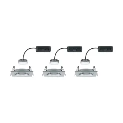 Paulmann Nova Plus LED-spot, 3 stk, kantet, alu