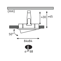 Paulmann Nova Plus LED-spot, 3 stk, kantet, alu