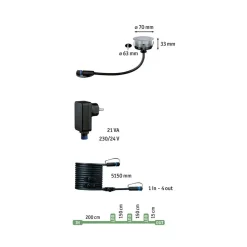 Paulmann Plug & Shine Indbygningsspot Gulv 3 RGBW ZigBee