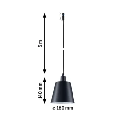 Paulmann Plug & Shine LED-pendellampe Kofia E14, aluminium