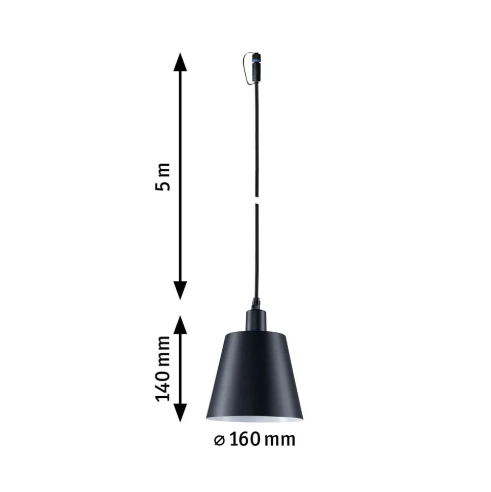 Paulmann Plug & Shine LED-pendellampe Kofia E14, aluminium